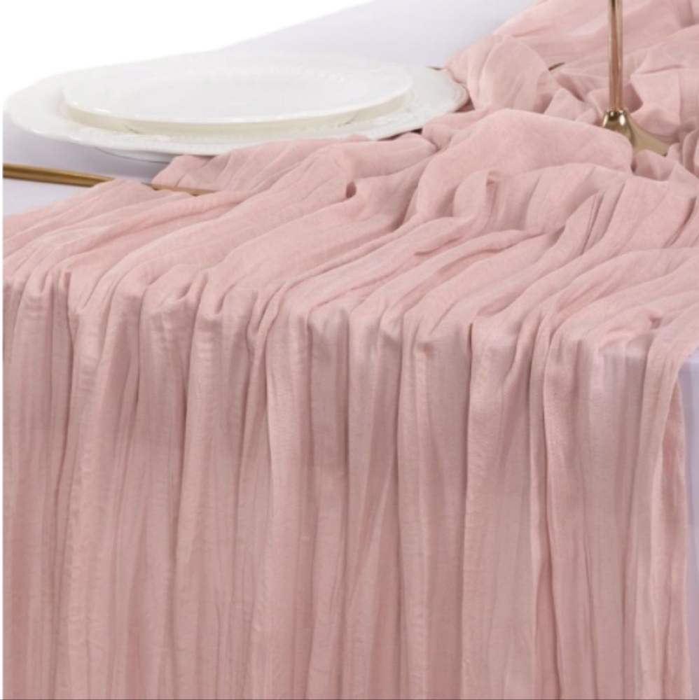 Socomi Dusty Pink Cheesecloth Boho/Farmhouse Wedding Decor